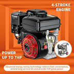 3600PSI Gas Pressure Washer with Hose Reel, 3.3 GPM, One-Button Electric Start 212cc 7HP Commercial Pressure Washer with 50FT 3/8" Hose, Spray Gun & Wand, 5 Quick Connect Nozzles