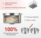 Red Mountain Valley 10.5-Quart Outdoor Propane Fish Fryer with Aluminum Filter Basket and Thermometer for frying fish, wings, 50,000 BTU Gas Propane Deep Fryer, 0-5 PSI Regulator, Full CSA Approved