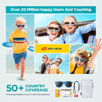 RIVBOS Kids Sunglasses Polarized UV Protection Flexible Rubber Glasses Shades with Strap for Boys Girls RBK004