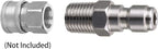 Tool Daily Pressure Washer Coupler, Quick Connect Plug, 1/4 Inch Male NPT Fitting, 5000 PSI, 2-Pack