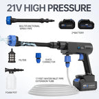 Cordless Pressure Washer,1200PSI Portable Pressure Washer with 2 Rechargeable 20000mAH Battery Power Washer,6 Modes Ajustable Light Duty Tools 6-in-1 Nozzle for Car/Fence/Garden/Floor/Yards