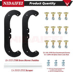 2 Pack 117-7700 Snow Blower Paddles with 117-7717 Scraper Blade for Toro Power Clear 180 418ZE 418ZR 518ZE 518ZR 18 inch Toro CCR Powerlite 38272 38472 38282 38273 38283 38473 Snow Throwers