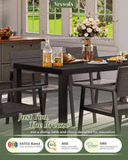 Outdoor Dining Chairs Set of 2, HDPS + Aluminum Patio Dining Chairs with Ergonomic Design and Wide Seat, 2 Piece Outdoor Chairs for Garden, Backyard, Deck (Charcoal)