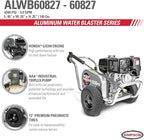 Simpson Cleaning 4200 PSI Gas Pressure Washer, 4.0 GPM Power Washer for Commercial Use, Honda Engine, 50-Foot Steel-Braided Hose, Aluminum Water Blaster, 49-State (ALWB60827)