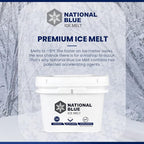 National Blue Snow Salt Ice Melt 20lb Bucket - Fast Acting Ice Melter - Pet, Plant and Concrete Friendly, Environmentally Safe - Free of Magnesium Chloride - Melts to -15°F