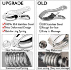 BESTEEL Upgraded 40 PCS Garden Clips, Greenhouse Clamps 100% Stainless Steel Heavy Duty Greenhuose Clips for Netting - Strong Grip to Hold Down Shade Cloth or Plant Cover on Garden Greenhouse Hoops
