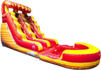 Inflatable Water Slide with Pool for Kids & Toddlers - 25.5' x 9' x 15' Bounce House Double Slide with Pool for Outdoor Play & Backyard - Outside Waterslide Includes Blower Stakes & Storage Bag
