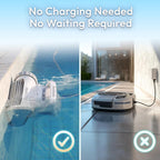 Hydro 4SE Robotic Pool Cleaner, Wired Automatic Vacuum with Wall & Waterline Cleaning, Oversized Top-Loading Filter, Dual Inlet System, Works for Inground/Above-Ground Pools Up to 40FT