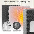 Sauna Box, Portable Steam Sauna, Portable Sauna for Home, Sauna Tent with 3L 1200w Steamer, 15 Levels for Personal Sauna-Grey