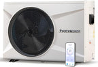 Aquastrong Inverter Swimming Pool Heat Pump, 35,000 BTU 9,000 Gallons Electric Pool Heater for Above Ground and Inground Pool, WiFi Capable Timer, Heating and Cooling Pool Heater 120V