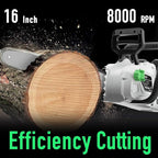 SOYUS 40V 16-Inch Brushless Cordless Chainsaw with Battery and Charger, Battery Operated Chainsaw with Auto-Tension & Auto-Lubrication for Wood Cutting & Tree Trimming, 2x4.0Ah Batteries Included