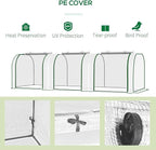 Mini Greenhouse with Roll-Up Zipper Door, Heavy Duty PE Cover, Sturdy Steel Frame, Portable Garden Plant Tent for Indoor Outdoor, Balcony, Patio, Seedlings, Fruits & Vegetables, 297x100x80Cm