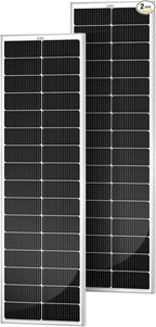RICH SOLAR MEGA 100 Slim 2 Pack of 100 Watt Monocrystalline Solar Panel for RV, Trailer, Motorhome