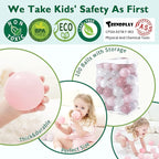 TRENDPLAY Plastic Balls for Ball Pits 2.2 Inch, Pack of 50 100 200 500 Hollow Balls, Perfect for Toddler Baby Pools,Party,Festival Decoration