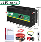 JIGUUN 1500 Watt Pure Sine Wave Power Inverter 12v DC to 110/120v AC Converter 3 AC & USB Output,Power Inverter LCD Display for Home RV Camping Car Truck 3000 Peak