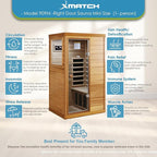 Saunas 909Mini Far Infrared Sauna, Indoor Dry Sauna (Red Cedar, 1 Person Mini Size Right Door)