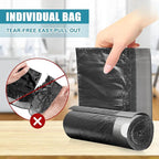 Small Trash Bags Bathroom - JUKFITA 4 gallon trash bags drawstring, Tear-Free Trash Bags Unscented 60 Count