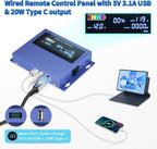 2000W Pure sine Wave Inverter 4000W (Peak) DC 12V to AC 110V/120V Converter with LCD Display Wireless/Wired Remote Control 3AC Outlets and 4USB for Camping RV Travel Off-Grid Solar Systems