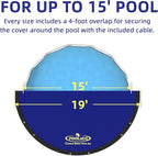 Pool Covers for Above Ground Pools - 15 ft Round Winter Pool Cover, Extra Durable Cold- and UV-Resistant Heavy-Duty Swimming Pool Cover for Winterizing