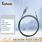 946-04230B Auger Clutch Cable for Cub Cadet Craftsman MTD Yard Machines Troy-Bilt Columbia White Outdoor Snow Blowers Replaces 746-04230 746-04230A 746-04230B 946-04230 946-04230A