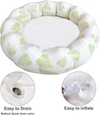 Inflatable Baby Pool, Portable Paddling Baby Swimming Pool for Toddlers Ages 0-3 Years Girls and Boys, Indoor& Outdoor, Garden and Backyard Summer Water Party, 35.4x9.8 in (Green Leaves)