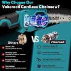 2-in-1 Cordless 8" Pole Saw & Mini Chainsaw Compatible with Makita 18V Battery, Brushless 8 Inch & 6 Inch Telescoping Pole Chainsaw Combo Kit 15 Ft Max Reach for Tree Branches Pruning(Tool Only)