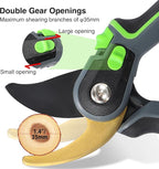 Lineslife Extendable Tree Pruner,Pole Pruner Pruning Shear, Telescopic Long Handle Tree Trimmer with Cut & Hold Bypass Clippers, Lightweight Adjustable Fruit Picker for Tree Branch Cutter