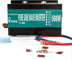 WZRELB LED Display Full Power Stable Performance 500W 24vdc to 120vac Pure Sine Inverter Power Converter, (RBP50024B1)