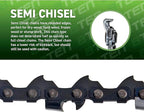 8TEN Semi Chisel Chainsaw Chain 28 Inch .050 3/8 92 DL For McCulloch Pro Mac 800 (10 Pack)