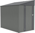 4x7 Ft Outdoor Storage Shed - Heavy Duty Metal Garden Shed, Galvanized Steel with Weather Protection, Lockable Tool & Bike Storage, Space-Saving Lean-to Design for Backyard (Olive Gray)