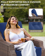 Belord Luxury Patio Furniture Set with Fire Pit Table - Outdoor Swivel Rocker Chairs Set of 4 with 30 inch Propane Fire Table for Patio Conversation and Cozy Outdoor Gatherings