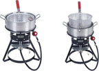 10QT Outdoor Fish Fryer Kit – Heavy-Duty Aluminum Pot, 6.7QT Basket, Propane Deep Fryer with 0-10 PSI Regulator & Steel Frame – Ideal for Seafood & More