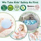 TRENDPLAY Plastic Balls for Ball Pits 2.2 Inch, Pack of 50 100 200 500 Hollow Balls, Perfect for Toddler Baby Pools,Party,Festival Decoration
