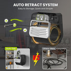 Wall Mounted Pressure Washer - 5500 PSI 3.6 GPM, 5 Levers Power Washer with 66FT Retractable Hose for Car/Driveway(Black)