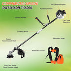 52CC Gas Lawn Mower - Powerful 2-Stroke Yard Trimmer, Durable Gas-Powered Brush Cutter, for Gardening Enthusiasts, DIY Backyard Tool