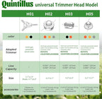Quintillus H05 Weed Eater Head Universal Trimmer Head String Trimmer Head Bump Feed Weed Wacker Head Grass Trimmer Head Replacement for Weed Warrior, Echo, Husqvarna, Comes with .080 Trimmer Line