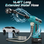 2025 Upgrade Cordless Pressure Washer, Portable Power Washer with 4.0Ah Battery & Charger, 700PSI Handheld Pressure Washer with 5M Hose, 4-Speed Setting, 6-in-1 Nozzle, Powered Cleaner for Car Floor