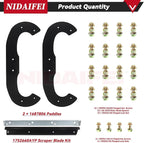 1687806 Snow Blower Auger Paddles Kit with 1752660AYP Scraper Replaces Snapper 1687489 1687489YP 1687628YP 1739727 1752606 1752606YP for Murray SS822E 7522ES 1022E 22" Single Stage Snowblower
