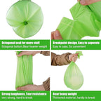 Compost Bags, 8 Gallons, 30Liter, Extra Thick 0.87 Mils, Biodegradable Food scrap waste bags with US BPI ASTM D6400 and Europe OK Compost Home Certified