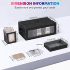 Commander Deck Box for MTG, 6-Deck Modular Card Case with Dice Tray Hold 600+ Double-sleeved Cards, Removable Trading Cards Storage Box with 35PT Magnetic Card Holders for TCG, Multicolour