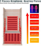 Dynamic Home Infrared Sauna Room 1 to 2 Person Wooden Canadian Hemlock 1260W Graphene Carbon Plate Heater Indoor Saunas