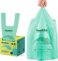 3 Gallon 200 Counts Small Green Trash Bags with Handle, Ocean Fishing Nets Upcycling, Sage & Sea Salt Scented, Plastic Garbage Bags, Waste Bag for Kitchen, Bathroom, Office and Pets