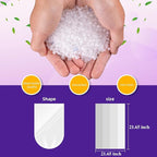 Bathroom Trash-Bags 5-Gallon Garbage Bag - Strong Unscented Clear White Plastic Unscented 160 Counts Disposable Can Liners for Restroom Kitchen Car Waste Basket Heihaily, 5 Roll