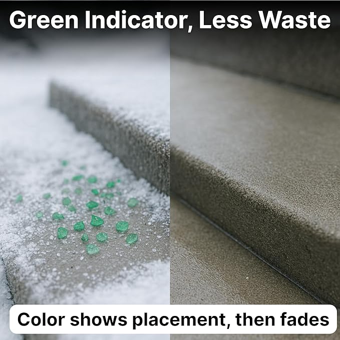Thawtful Pet Safe Ice Melt – Pet Friendly Ice Melt, Snow Melt – Green Granules with CMA, Melts to −12°F (−24°C) - Driveway Salt & Sidewalk Salt for Ice (4 qt. - 8.5 lb.)