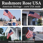 American Flags for Outside 4x6 -100% MADE IN THE USA,Indestructible Durable Outdoor Heavy Duty Spun Polyester US Flag United States Flags Sewn Stripes and Embroidered Stars,FMAA Certified,4th of July