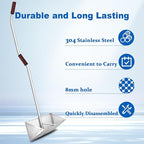 Sand Sifter, 304 Stainless Steel, 16'' Basket with Sharp Teeth, 60" Ergonomic Handle | Equipped with Clam Rake, Sand Flea Sifter, Black Beach Shovel and 5L Bucket