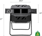 Nova Microdermabrasion 43 Gallon Compost Tumbler Bin Composter Dual Chamber BPA Free Compost Bin Outdoor Rotating Garden Yard Waste Bins