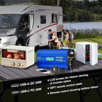 3000 Watt Pure Sine Wave Power Inverter 3000W 12V to 110V 120V AC, 6000W Surge Peak Power for 2 Seconds, UL Fuses, Compatible with Lithium Battery, Car Off-Grid Solar RV Truck Vehicle VOLTWORKS