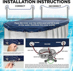 16 x 25 ft Oval Pool Covers for Above Ground Pools, Oval Winter Pool Cover, Swimming Pool Cover, Keeps Out Debris, Cold and UV Resistant, Supreme Mesh, Navy Blue