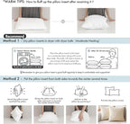 MIULEE Pack of 2 22x22 Outdoor Pillow Inserts, Outdoor Throw Pillows Water-Resistant Decorative Premium Square Pillow Stuffer Sham for Porch Swing Couch Sofa Cushion Patio Furniture